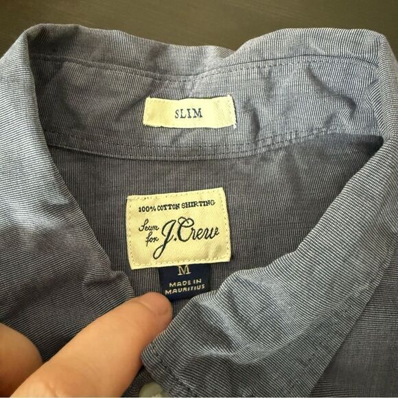 J Crew Shirt Mens Size M Purple Slim Fit Button Down Long Sleeve Cotton Preppy - Picture 8 of 11